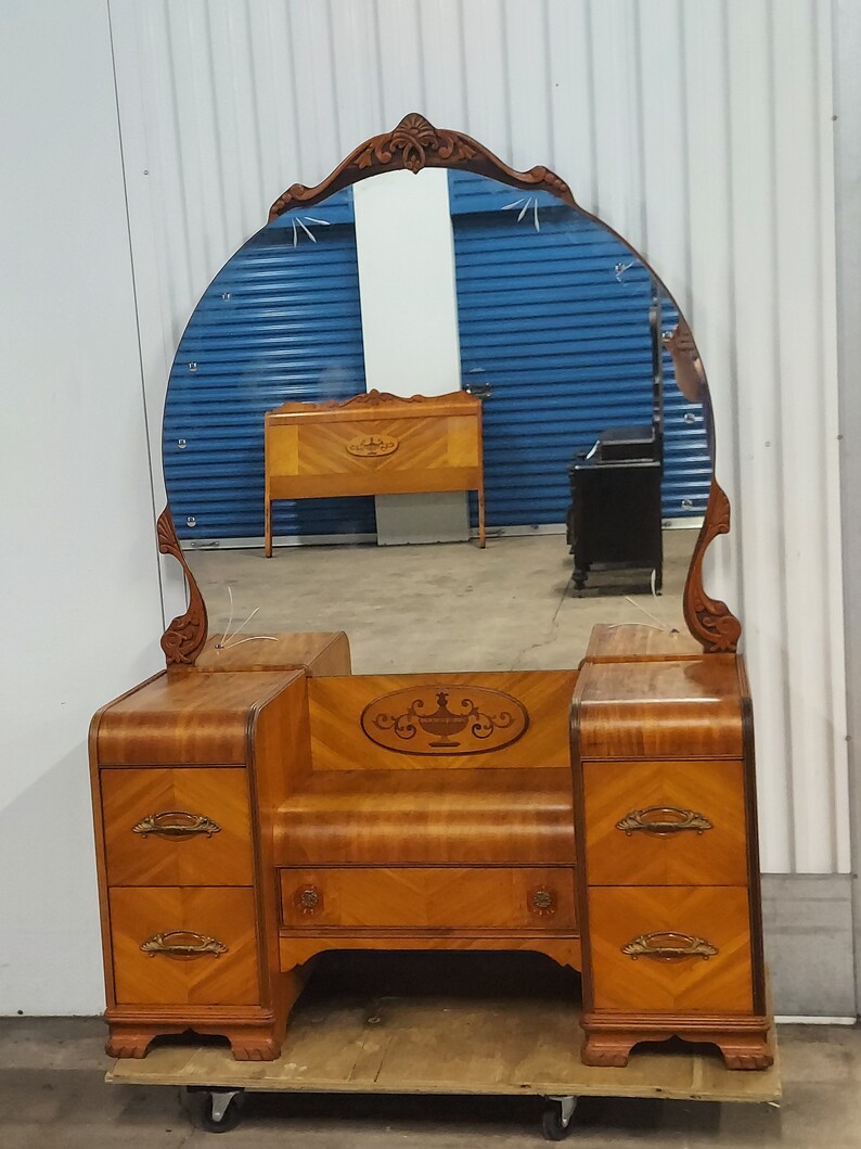 Vintage Art Deco Waterfall Vanity Etsy