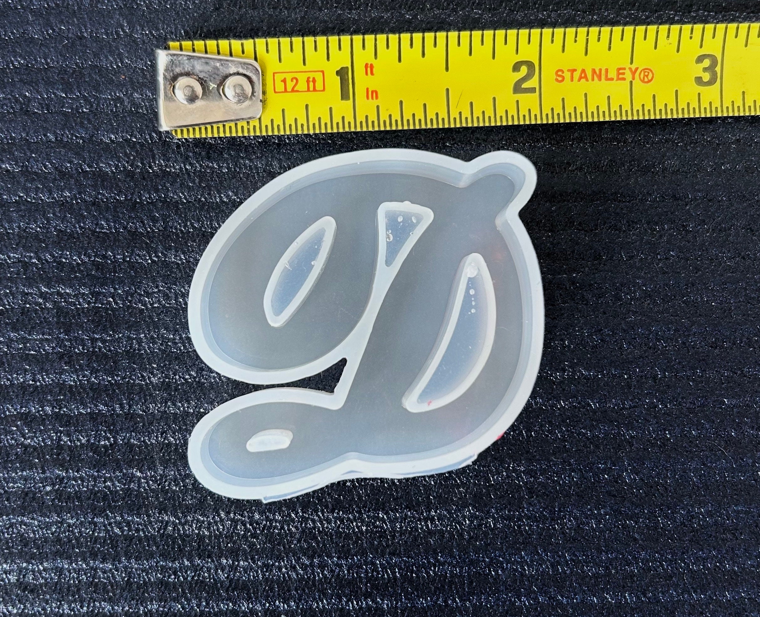 Keychain Cursive Resin Letter Keychain Cursive - Marble - Etsy