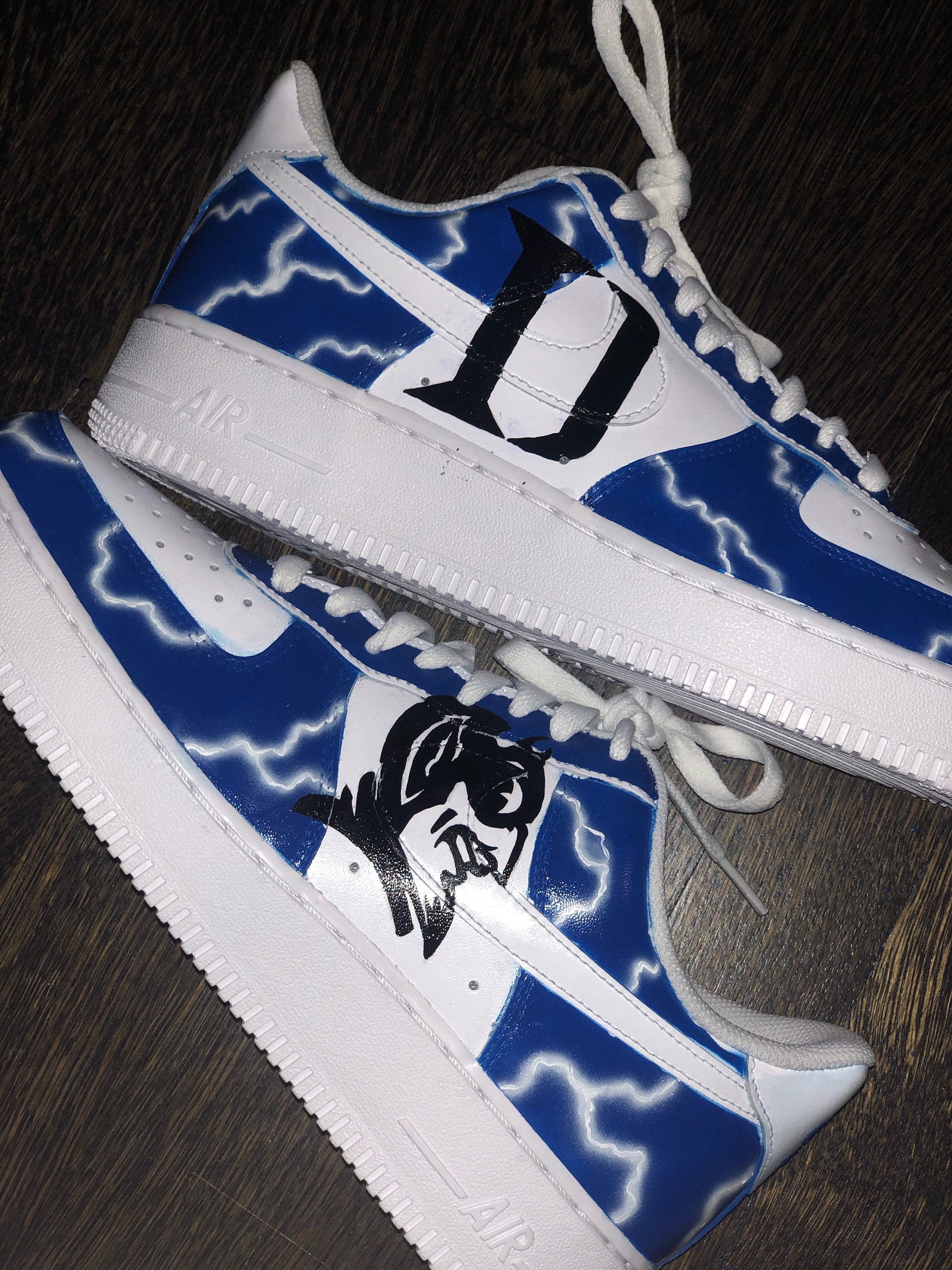 Duke Blue Devils Custom Name Air Jordan 11 Shoes Sneakers Mens