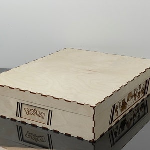 Pokemon TCG grand organisateur de boîte de rangement gravé autonome s'adapte à plus de 2000 cartes à manches !