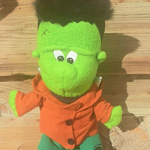 1990s Gibson Greetings~16&quot; Softkins Frankenstein Plush Halloween Vintage
