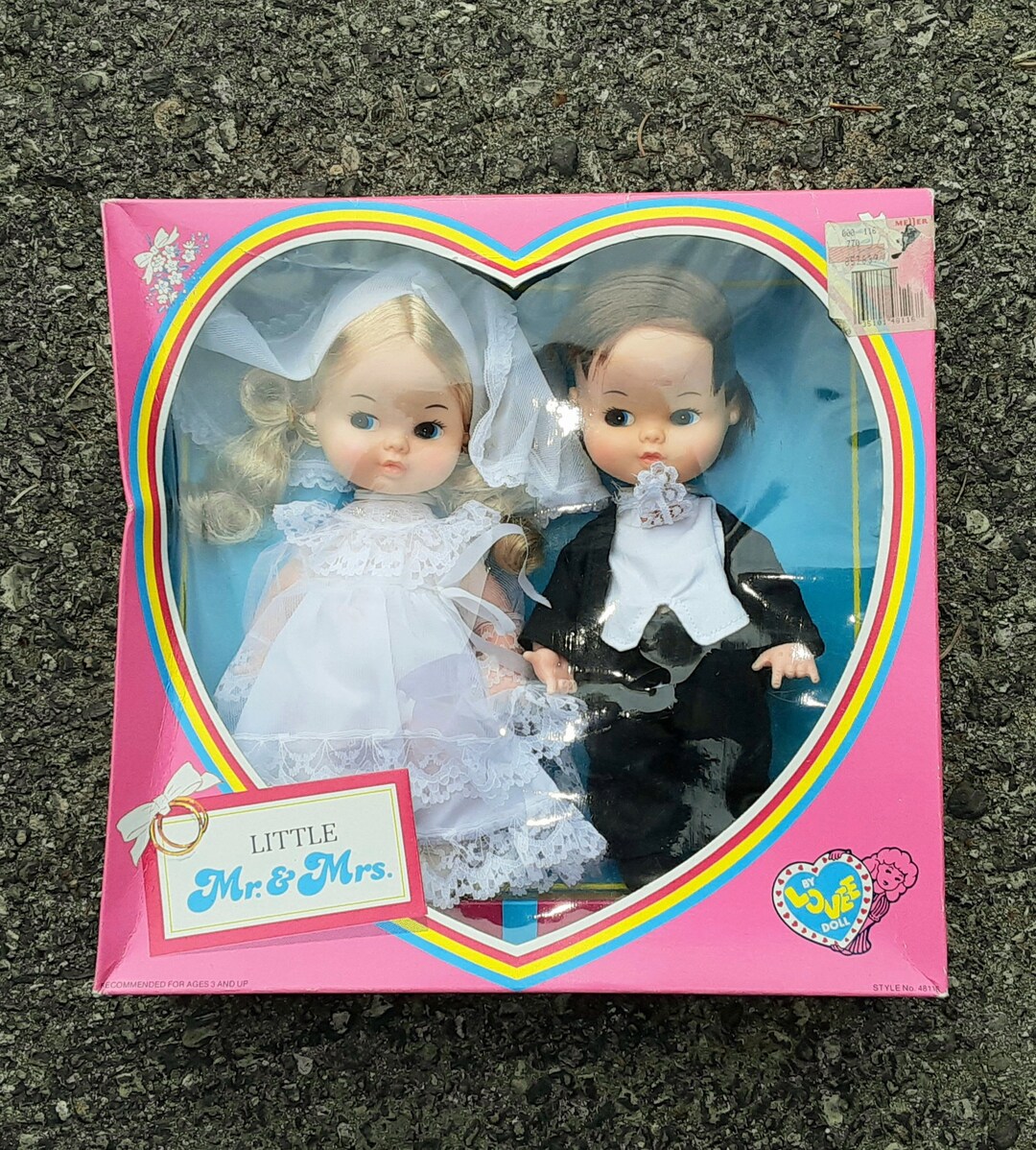 1985 Lovee Doll & Toy Co. Brooklyn Nylittle Mr./mrs. 8 Bride and