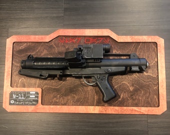 E-11 Blaster Mount Wood