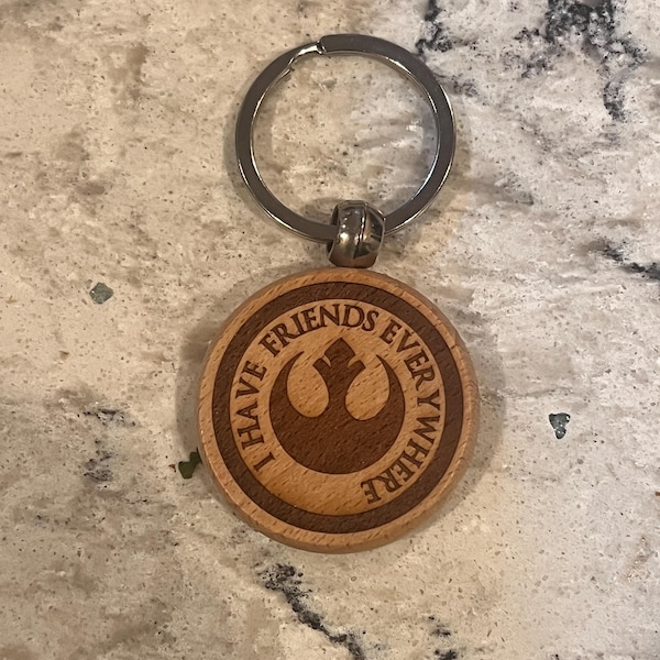 Andor “I have friends everywhere” Wood Keychain