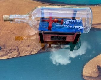 Cowboy Bebop Swordfish II in a Bottle Over Water