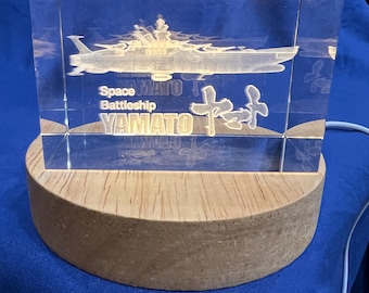 Yamato  Cryo Space Battleship Engraved in Crystal