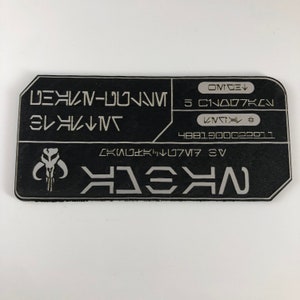 Amban Phase-Pulse Blaster Laser Gegraveerde Plaque / Data Card