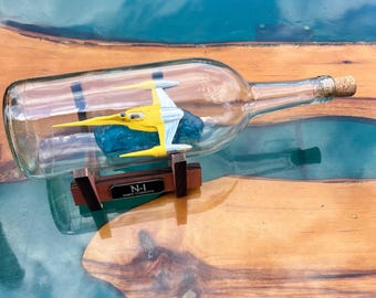N-1 Starfighter Naboo  In a Wine Bottle