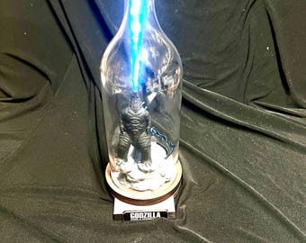 Lighted Kaiju in a Bottle Fire Lizard