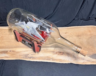 Tie Fighter Avenger  In a Wine Bottle