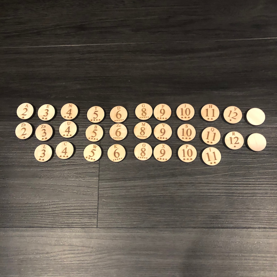 Wooden Game Number Tokens 5-6 Players Laser Etched for Board Game - Etsy