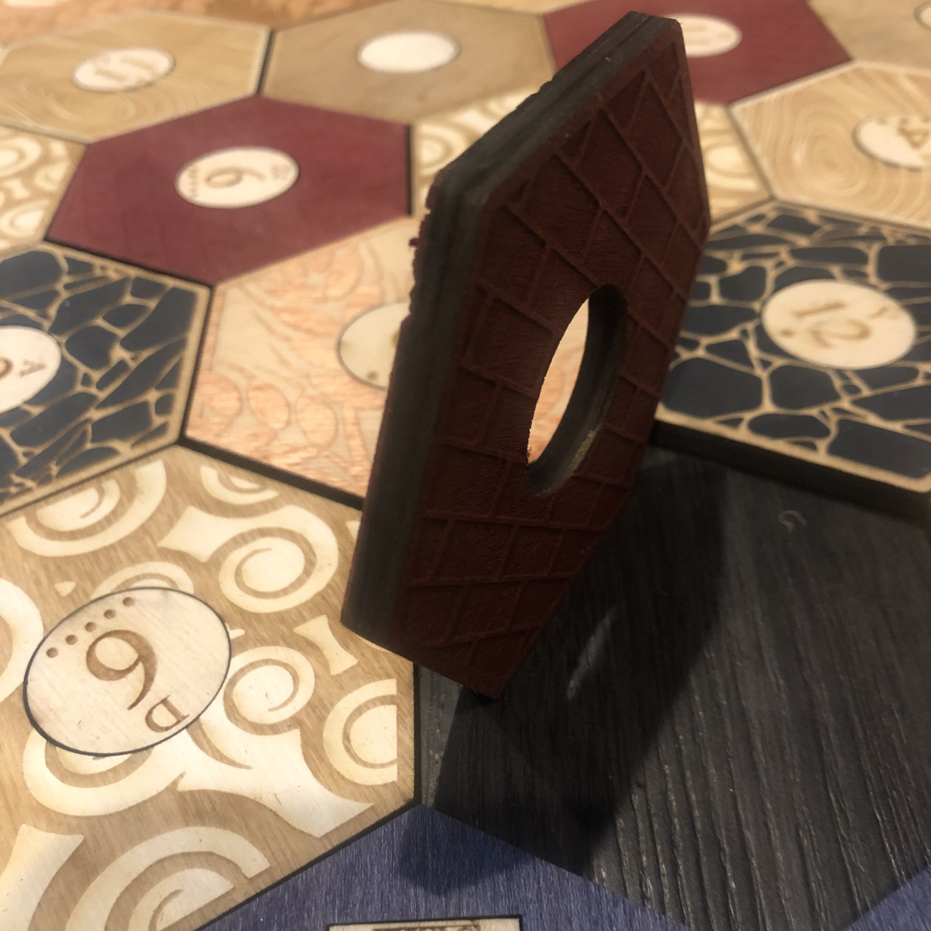 56 Player Blue Stained Game Board Wood Game Tiles Numbers Etsy