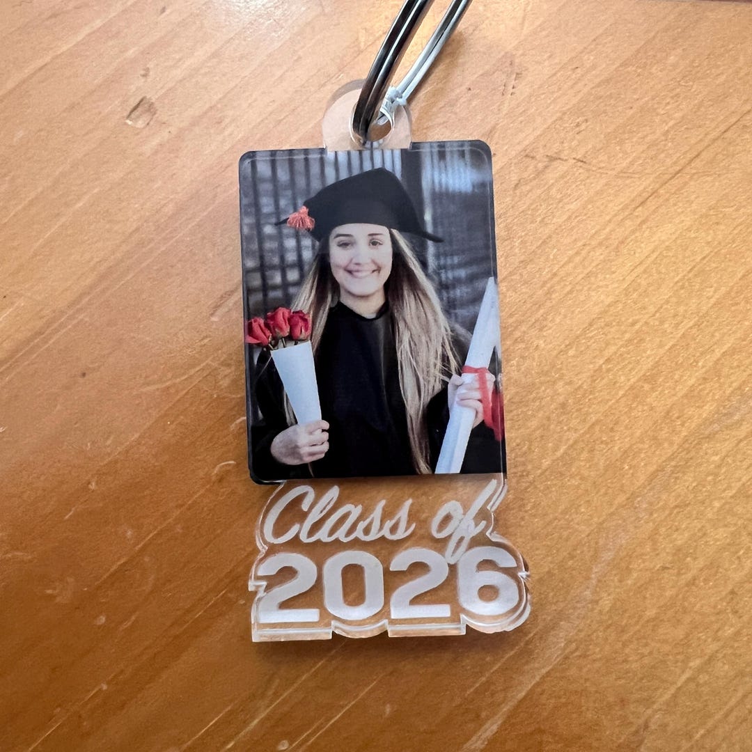 Graduation Keychain Custom 2026 Photo Acrylic Keychain - Etsy