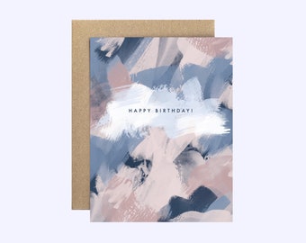 Blue Abstracts Greeting Card