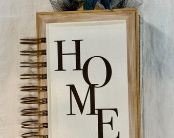 Handmade Junk Journal – 4x6 Cinch Bound Notebook, Vintage Style, Carta Bella Paper