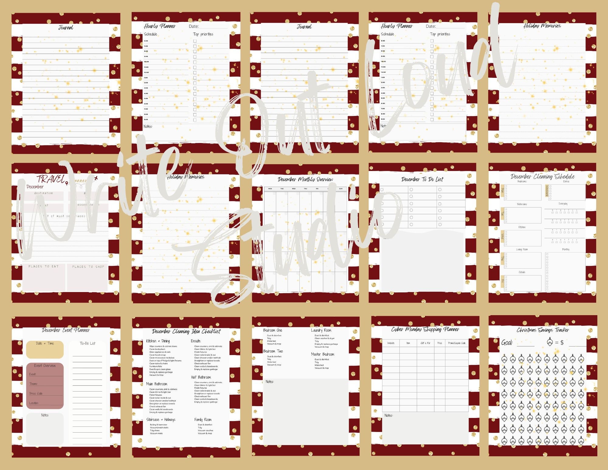 Printable Holiday Planner, Planner Printable, Meal Planner, Daily ...