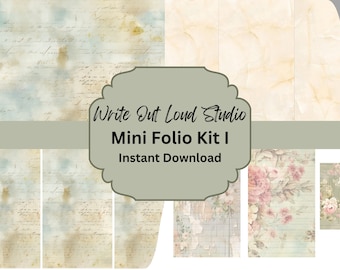Printable Mini Junk Journal Folio Kit: Ephemera Insert (Digital Download)