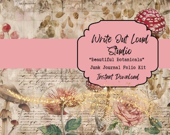 Botanical Junk Journal Kit: Vintage Ephemera, 33 druckbare Seiten (digitaler Download)