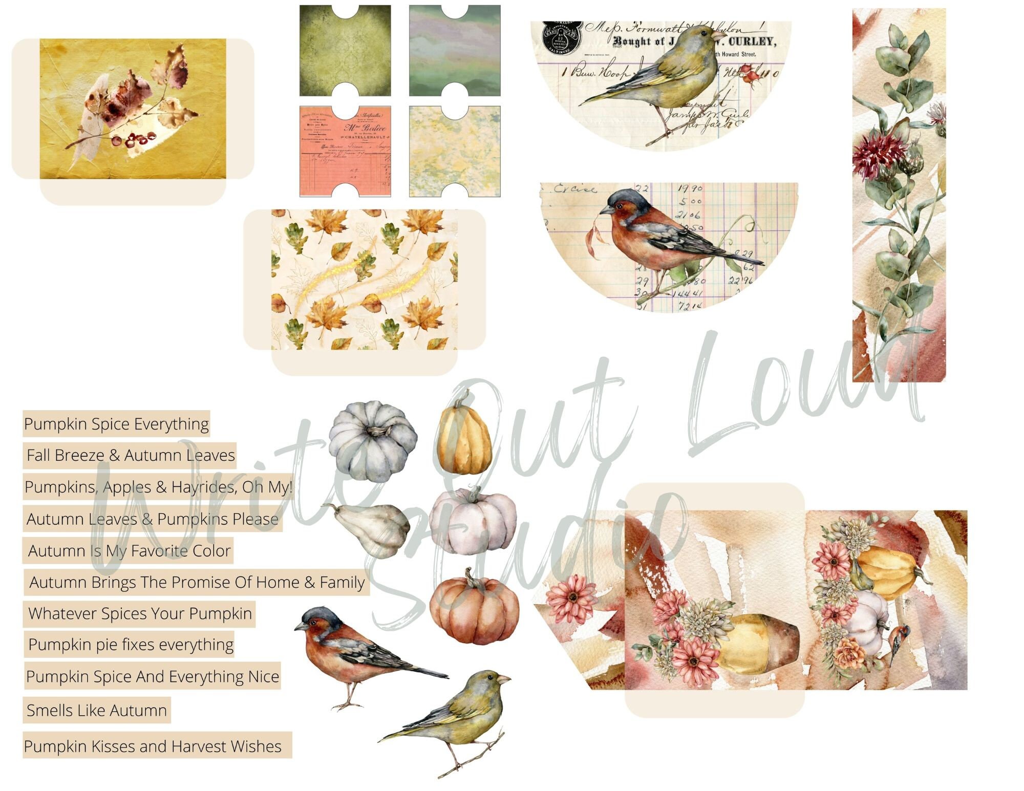 Autumn Junk Journal Printable Kit: Autumn's Glory (digital Download) - Etsy