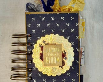 Mini Bee Journal – 3x5 Cinch Bound Notebook, Travel Diary