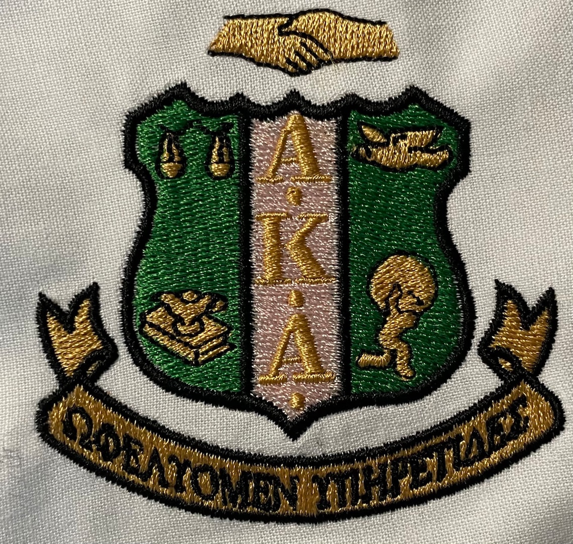 AKA Shield Embroidery Applique Design File AKA 1908 Alpha Etsy