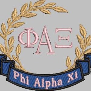 Archivo de diseño de bordado Phi Alpha Xi
