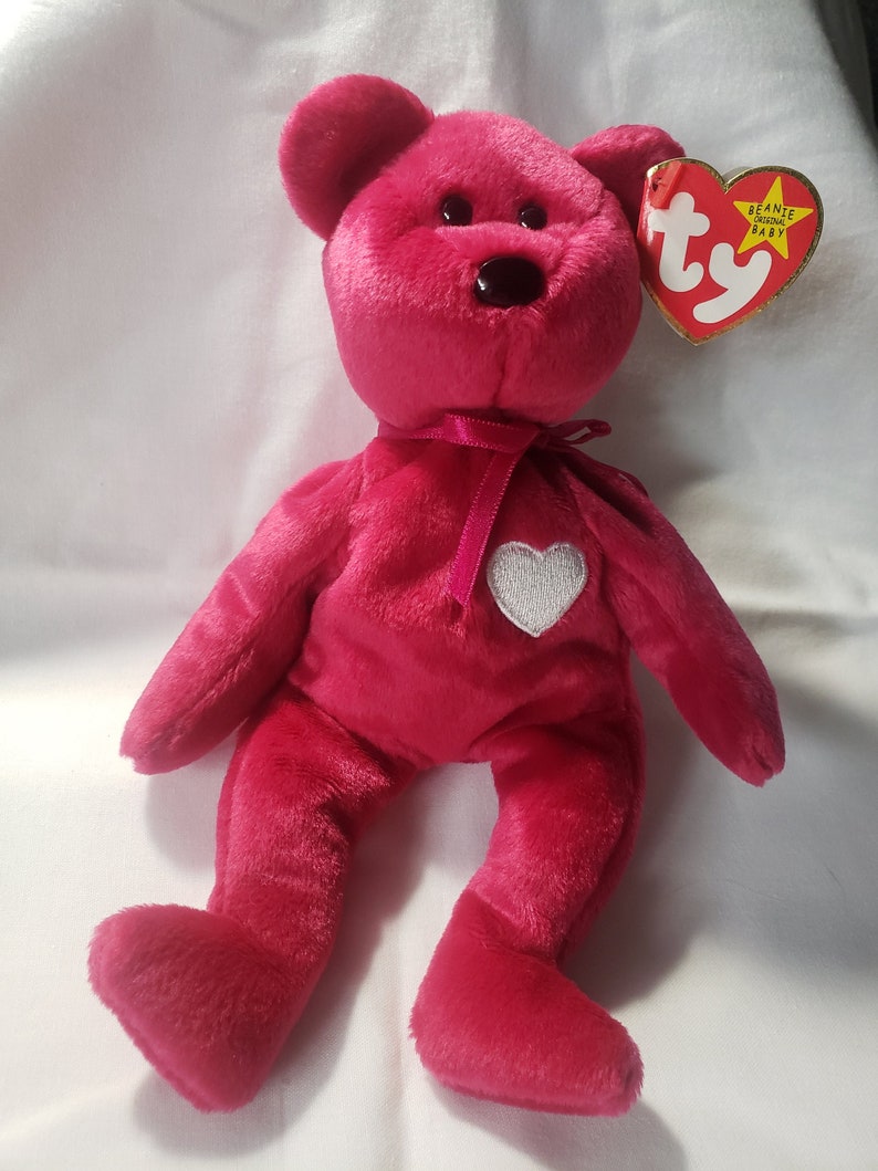 EXTREMELY RARE Collectors Item Valentina Magenta Beanie Baby with ERRORS image 1