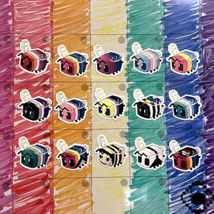 LGBTQ+ Minecraft-Inspired Bee Magnet