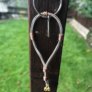 Recycled guitar string key ring