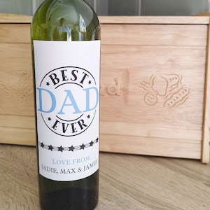 Etichetta personalizzata per bottiglia di vino per la festa del papà, regalo per papà o papà, nuovo genitore, regalo per la festa del papà, souvenir per la festa del papà personalizzato