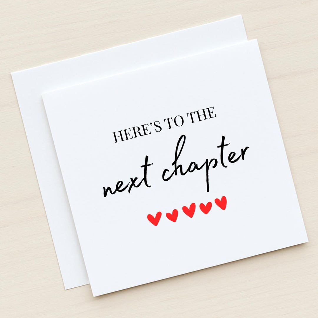 Congratulations New Chapter Card, Greeting Card for New Job, Graduation ...