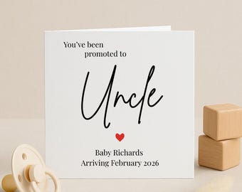 Pregnancy Announcement Card: Grandparents, Aunt, Uncle, Godparents Reveal