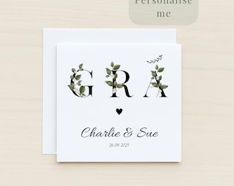 Grá Personalised Wedding Card, Irish Custom Engagement Card, Anniversary Keepsake Greeting Card, Irish Language Love Card