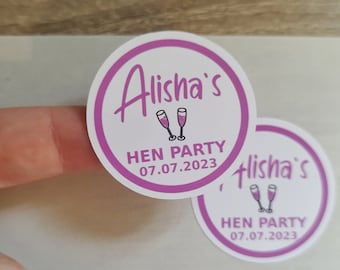 Personalised Hen Party Bridal Shower Stickers, I Do Crew Labels, Party Favor Stickers, Bride Squad Treat Bag Stickers