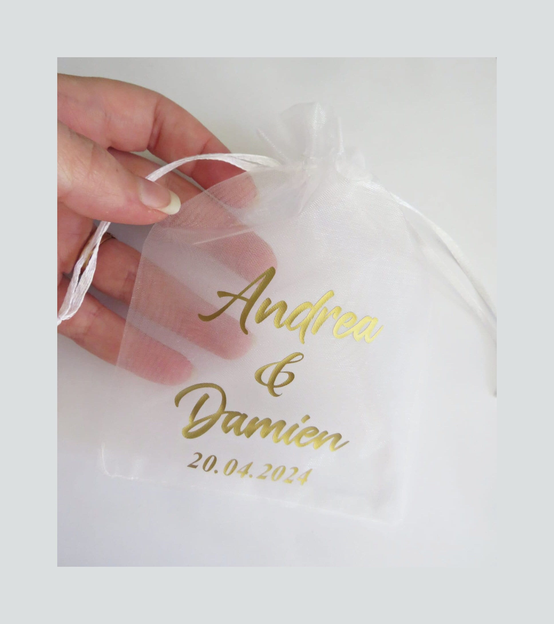 Personalised Organza Bags Etsy UK
