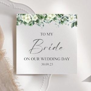 Tarjeta de boda personalizada para la novia o el novio, tarjeta de felicitación de boda, novia, novio, el día de nuestra boda, tarjeta de boda personal personalizada