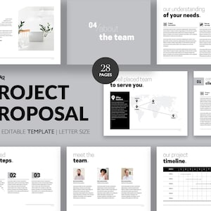 Client Project Proposal Template: 28-Page Canva Business Guide (Digital Download)