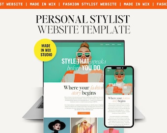 Fashion Stylist Website Template: Modern Wix Studio Design