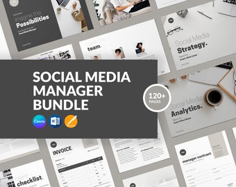 Social Media Manager Bundle: Proposal, Templates, Analytics (Digital Download)
