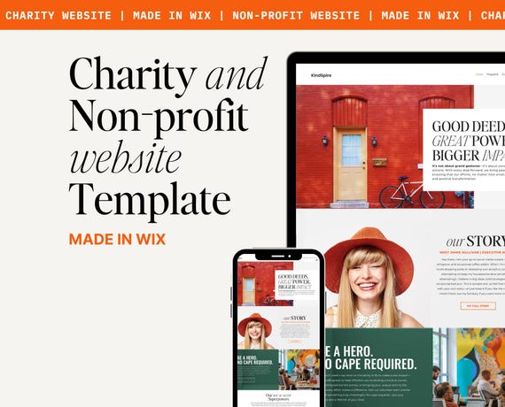 Wix Editor Website Template: Colorful Charity & Non-Profit Design