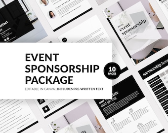 Non-profit Event Sponsorship Fundraising Package | Event sponsorship template | Corporate sponsor package | Donation Sponsorship Levels