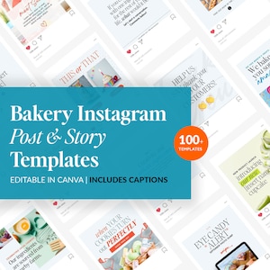 Bakery Instagram Templates | Home bakery business Instagram template |  bakery marketing | cake social media | pastry shop instagram