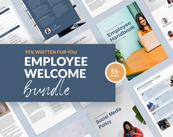 Prefilled Employee Handbook template | Employment Form and Templates Bundle | Social Media Policy | Employment Offer | Human Resources Form