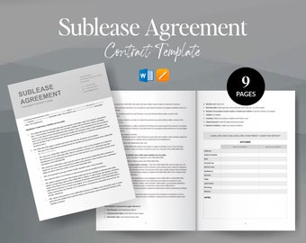 Sublease Agreement | Airbnb Arbitrage | Rental Lease | Tenant Contract | Landlord Lease