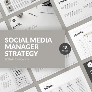 Beige Social Media Manager Strategy Template | Client strategy for social media | Canva Marketing proposal for social media managers