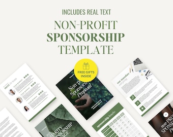 Non-Profit Event-Sponsoring Paket: Canva Template (8,5 x 11 in)