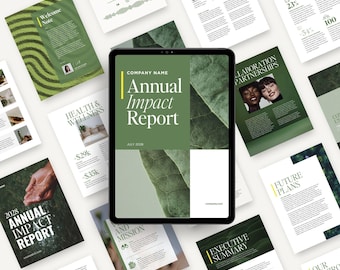 Non-Profit-Jahresprozess Canva-Vorlage | Charity Vorlage | Vorlage für den Jahresrückblick | not-for-Profit-Broschüre | Magazin für Spendensammlung