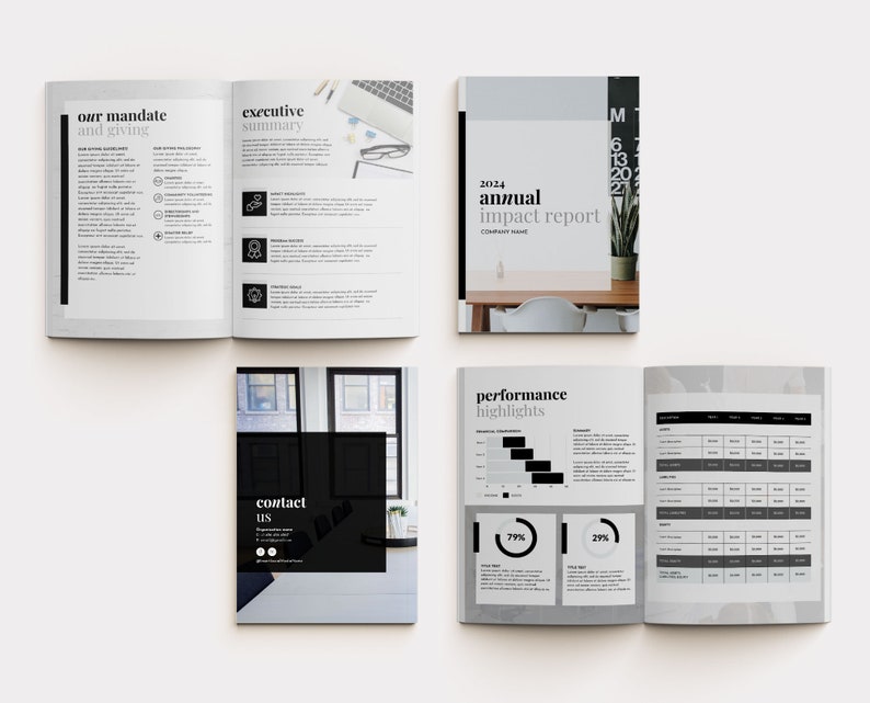 Non-profit annual report, sponsorship proposal and Instagram posts and story template bundle | Charity templates | Fundraising magazine image 3