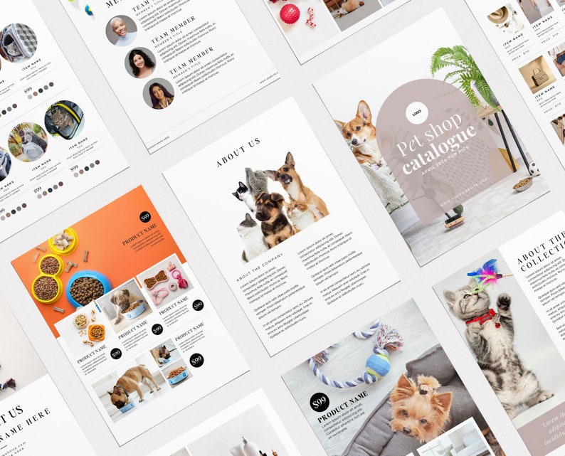 Pet Care Line Sheet Pet Care Guide Pet Product Catalogue Template