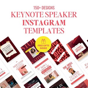 Canva Instagram Templates for keynote speakers | Social Media Public speaker branding | Keynote Speaker Press Kit | Speaker Branding Kit